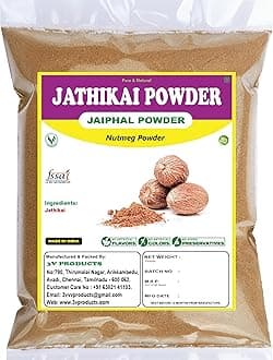 3V PRODUCTS Pure Jathikai Powder | Nutmeg | Jaiphal, 50 Gram