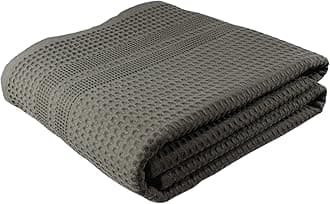 Gilden Tree Large Bath Sheet 100% Natural Cotton Waffle Weave – Generous Size Lightweight Ultra Absorbent Quick Drying Fade Resistant (Stone)