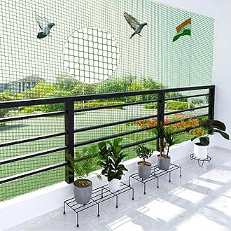 Mr. Right Pigeon Nets for Balconies (4X10 Ft, Green), Anti Bird Control Net, Heavy Duty HDPE Mesh Net for Balconies (4X10 Ft), Installation Kit Included