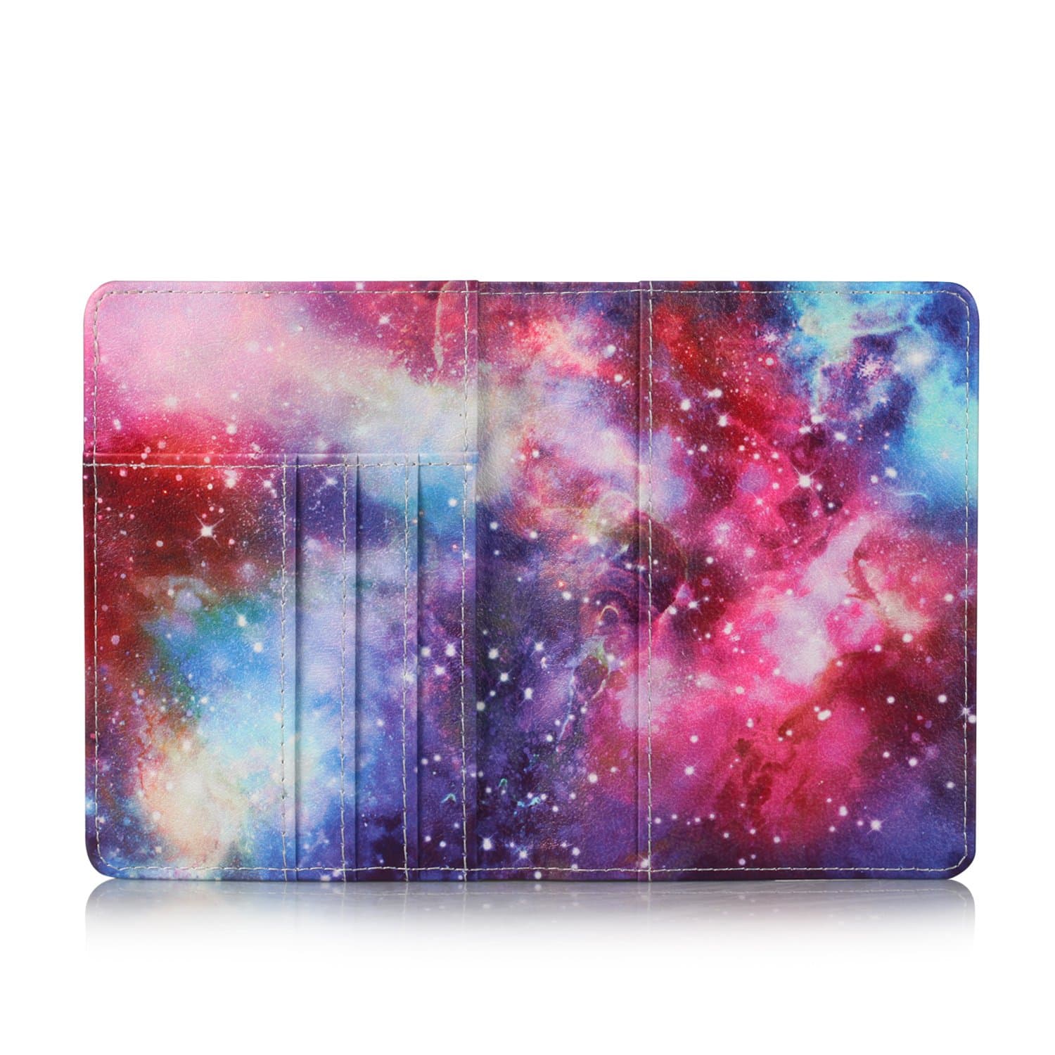 TDA Travel Passport Holder Wallet Multi-Purpose RFID Blocking ID Cards PU Leather Case Cover (Galaxy)