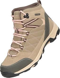 Mountain WarehouseRapid Womens Waterproof Boots -Suede & Mesh Upper Walking Shoes, Durable Shoes, Rubber Outsole Ladies Hiking Boots – For Autumn, Winter, Camping