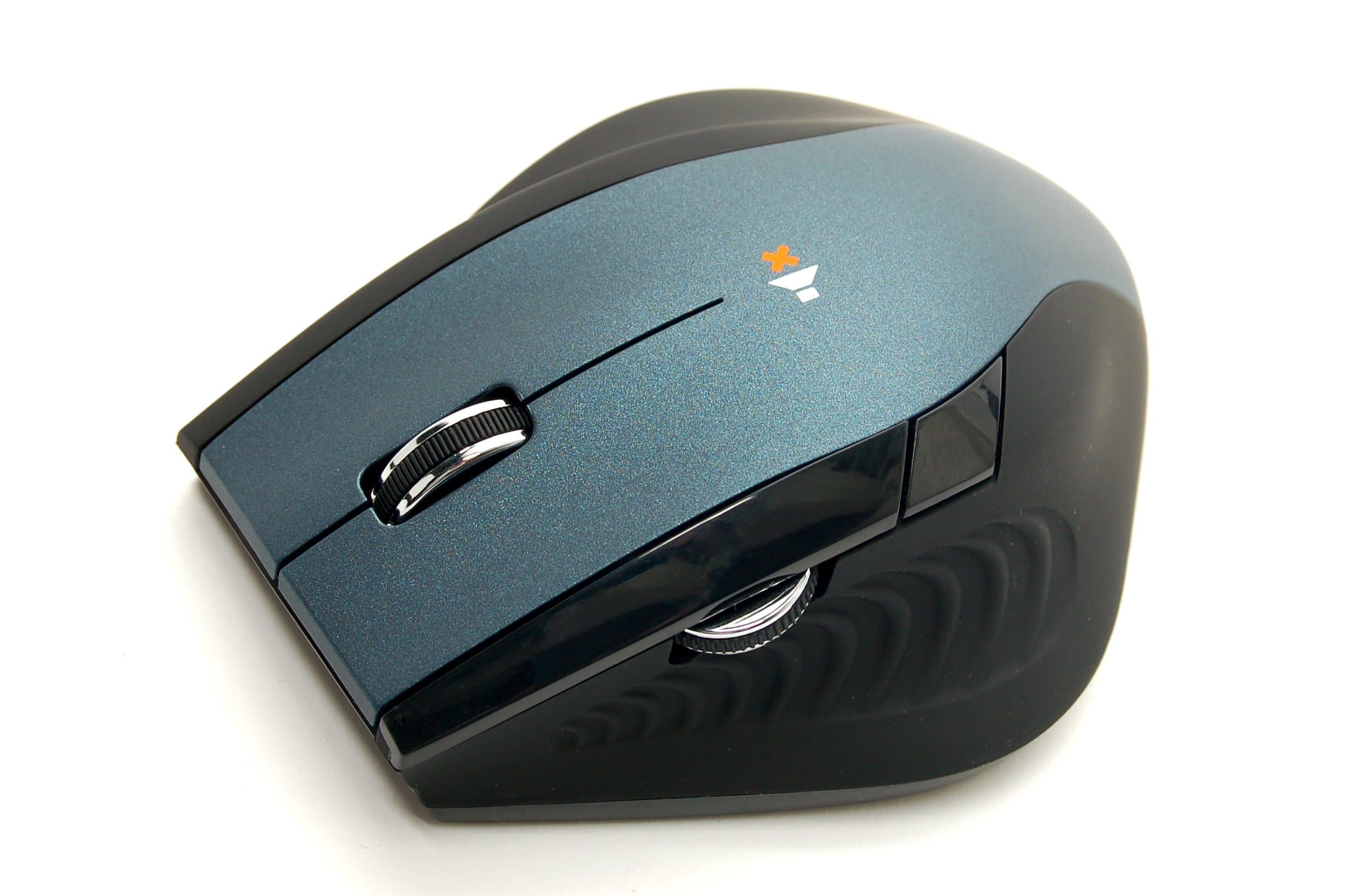 SM-5000M Gunmetal Blue Double Scroll Wheel Silent PC Mouse