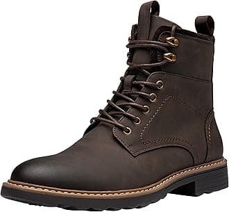 Vostey Mens Boots Motorcycle Casual Boots for Men Zipper Fashion Chukka Boots Mens