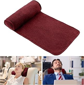 Weysat Neck Head Pillow for Recliner Chair Non Slip Fleece Adjustable Neck Roll Support Headrest Pillow for Travel Home Office Recliner Couch Sofa Armchair(Burgundy)
