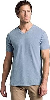Mens V Neck T Shirts – Cotton V Neck Shirts for Men, V-Neck Mens T-Shirts and Undershirts for Men Pack/Singles