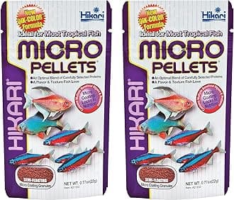 Tropical Semi-Floating Micro Pellets Fish Food, 0.77 Oz (22g) | Pack of 2