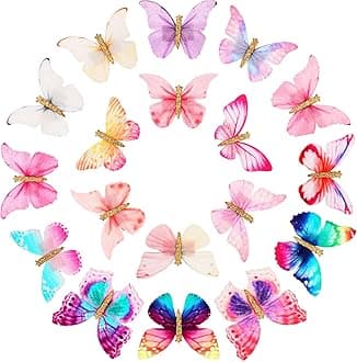 Boao 18 Pieces Glitter Butterfly Hair Clips for Girls Teens Women Hair Accessories(Trendy Style)