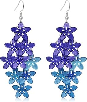 Aisansty Dangle Earrings for Women Handmade Boho Super Lightweight Chandelier Dangle Drop Earring Gold Silver Plated