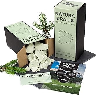 Natura Uralis Ural Green Clay | 500g Natural, Pastel & Verdant Clay - Incredible Crunchy, Rewarding Earthy Texture, Velvety & Solid, ASMR Feel