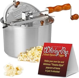 Wabash Valley Farms Whirley Pop Stovetop Popcorn Popper (Original Silver) by Wabash Valley Farms