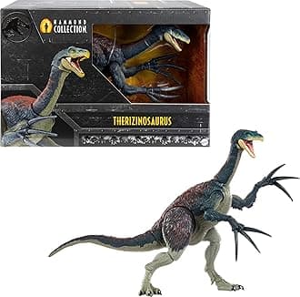 Mattel Jurassic World: A New Age Hammond Collection Therizinosaurus Dinosaur Figure with 25 Points of Movement, Fully Articulated Claws, Glass Eyes and Wired Tail HXP73