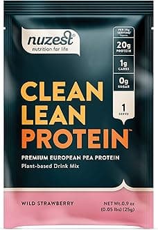 Wild Strawberry Clean Lean Protein - Premium Vegan Protein Powder, Plant Protein Powder, European Golden Pea Protein, Single Serving