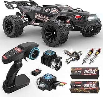 Hosim Mini 1/8 RC Truck for Adults Fast 50+mph, Vortan Electric RTR Brushless RC Cars All Terrain 4WD Off Road Hobby RC Car Waterproof Remote Control Car for Snow/Sand/Beach Toy Gift with 3S Battery