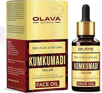 Kumkumadi Tailam for Face - 28 Ingredients - 100% Pure and Natural kumkumadi Face Oil for Glowing Skin - Kumkumadi Oil for Blemishes and Pigmentation - 10 ml
