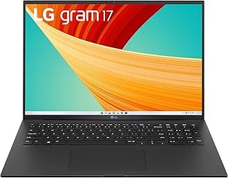 gram 17” Lightweight Laptop, Intel 13th Gen Core i7 Evo Platform, Windows 11 Home, 16GB RAM, 1TB SSD, Black