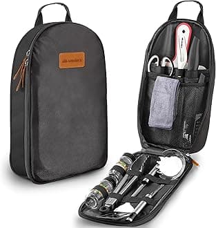 Wealers Camp Kitchen Cooking Utensil Set Travel Organizer Grill Accessories Portable Compact Gear for Backpacking BBQ Camping Hiking Travel Cookware Kit Water Resistant Case