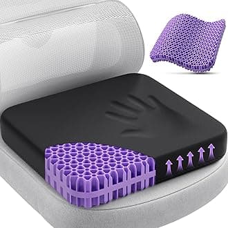 TushGuardGel Seat Cushion for Long Sitting, Enlarged & Thickened Patent Design Office Chair Cushion, Breathable Cooling Seat Cushions for Office Chairs, Soft Car Seat Cushion for Wheelchair(X-Large)