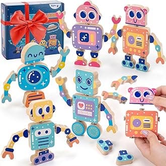 KODATEK Wooden Snap-Together Building Toys, STEM Building Blocks, Take Apart ...