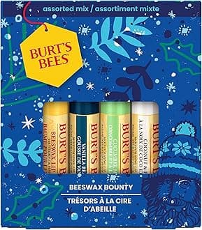 Burt's Bees Lip Balm Gift Set, Beeswax, Vanilla Bean, Cucumber Mint, Coconut & Pear, Lip Balm Multipack, 4x4.25g