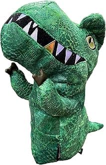 T-Rex Dinosaur Golf Driver Headcover - Funny Animal Head Cover for 460cc Club, Premium Handmade Plush, Unique Golf Gift for Men Women