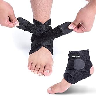 Bodyprox Ankle Support Brace Breathable Neoprene Sleeve Adjustable Wrap