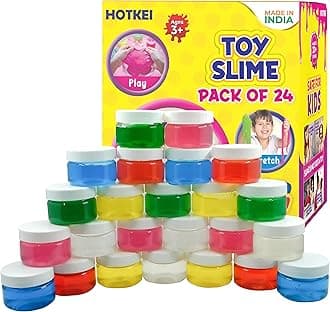 HOTKEI (Pack Of 24 Slime) Multicolor Fruit Scented Diy Magic Toy Slimy Slime Clay Gel Jelly Putty Set Kit Toys For Boys Girls Kids Slime Â– 50 Gm