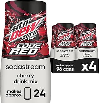 SodaStream MTN Dew Code Red Zero Sugar Drink Mix (440ml, Pack of 4)