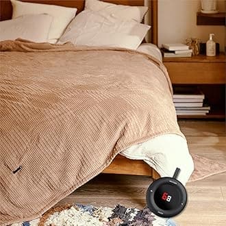 Electric Blanket Full Size 72''X84'' - Heated Blanket with Single Control Fast Heating 6 Heating Levels & 10 Hours Auto Off,ETL Certified Machine Washable (Fog Rose)OEKO-TEX STANDARD 100