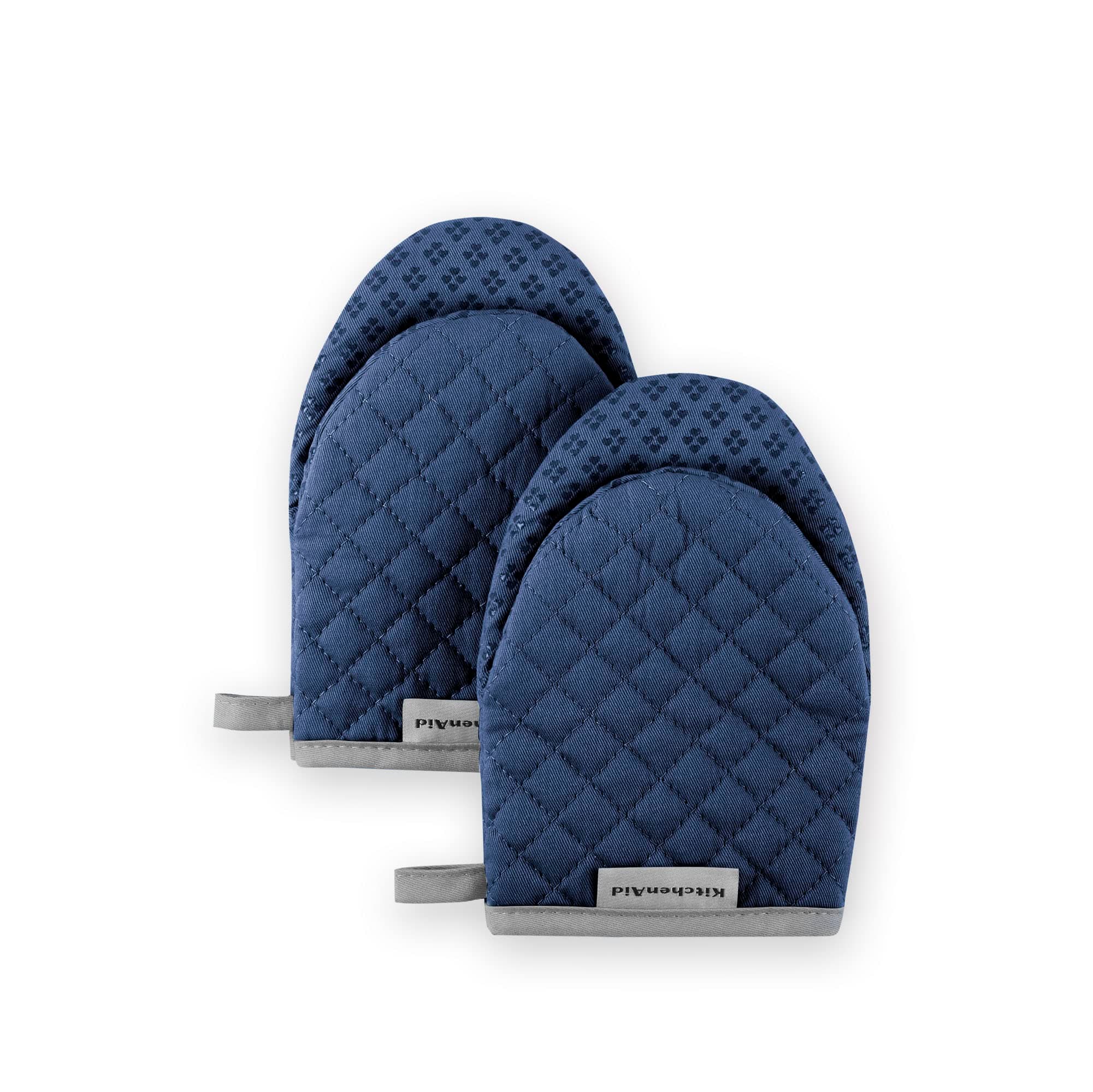 Asteroid Mini Oven Mitt Set, 5.5"x8", Blue Willow, 2 Piece