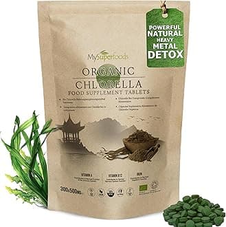 MySuperfoods Organic Chlorella Tablets (300 x 500mg), , Incredibly High Chlorophyll Content, Bursting with Nutrients, Certified Organic, Healthy Edible Algae, Add to Drinks and Smoothies