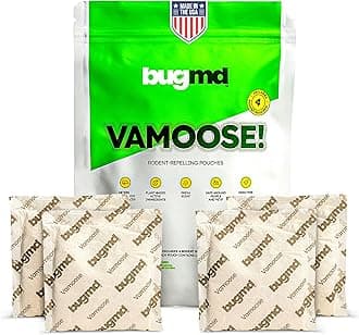 Vamoose - Rodent Repellent Pouches (1 Pack, 4 Pouches), Plant-Powered Rat Repellent, Rodent Defense Mice Repellent, Rat Repellent, Mouse Deterrent Indoor