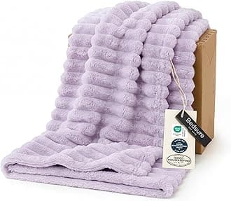 Bedsure GentleSoft Lavender Fog Twin Blanket for Bed - Cozy Soft Blankets for Women, Cute Large Throws for Girls, 66x90 Inches