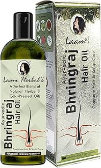 Laam Herbals Ayurvedic Bhringraj Hair Oil | A Blend of Herbs & Cold-Pressed Oil | For Complete Hair & Scalp Care- 100 ml