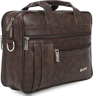 Laptop bags for men office use | Faux Leather SMALL laptop bag for Man - Fits 13 inch Laptop/Macbook/Macbook Pro/Tablet Messenger Bags For Mens (1-Brown Bag)