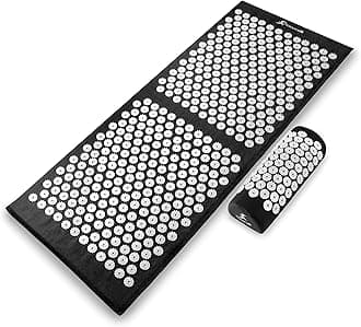 ProsourceFit Acupressure Mat and Pillow Set for Back/Neck Pain Relief and Muscle Relaxation