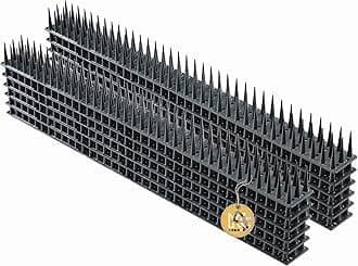 KADAX Plastic Bird Spikes, 51 x 4 x 3 cm, Wall Spikes, Fence Tops Spikes, Pigeon Repellent, Deterrent for Birds, Cats, Anti Climb Spikes, Squirrel Repellent (12, Anthracite)