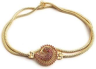 Sasitrends One Gram Micro Gold Plated Peacock Mugappu Chain for Women and Girls