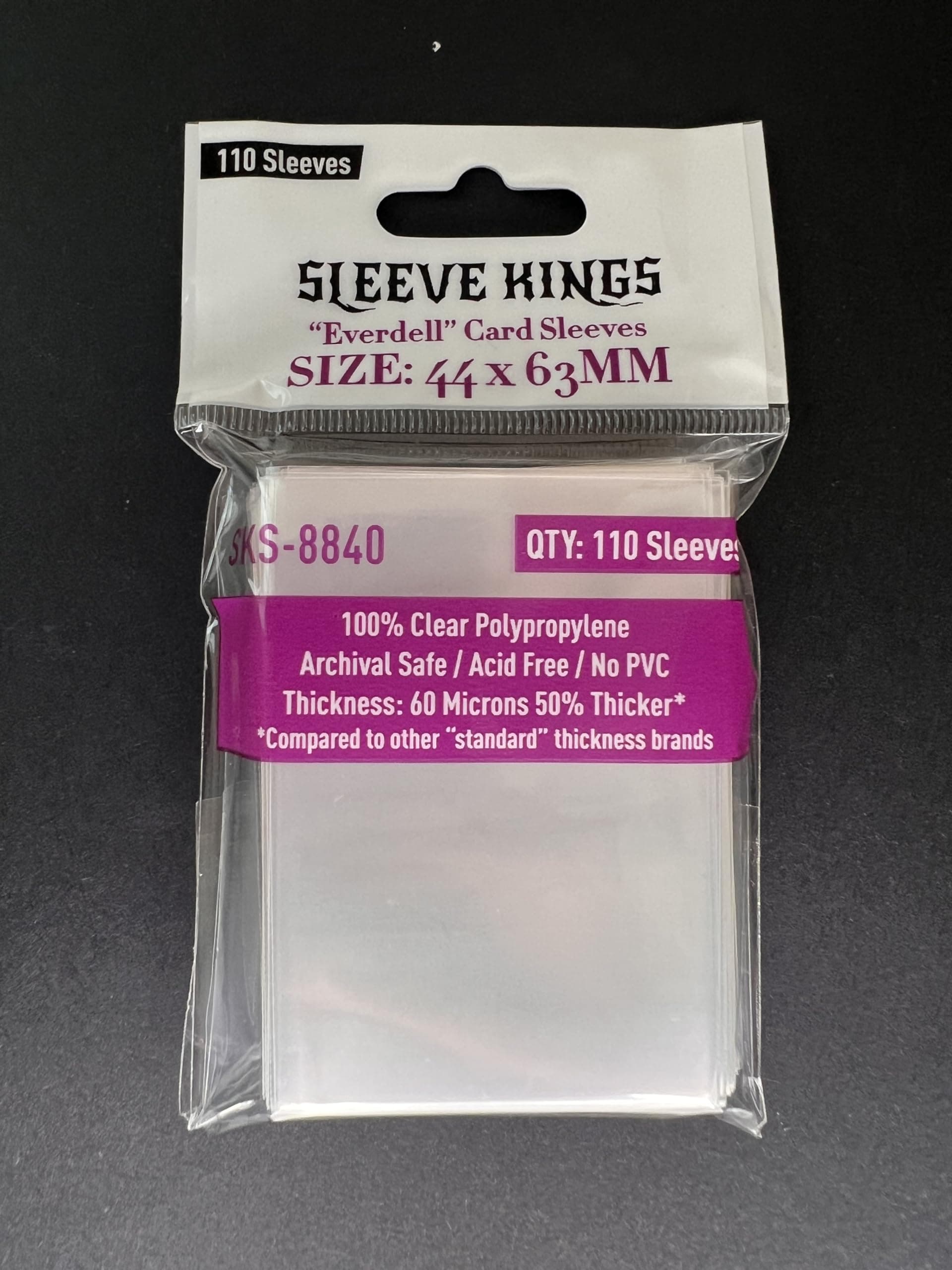'"Everdell Mini Compatible" Sleeves (44 X 63 MM) -110 Pack, 60 Microns