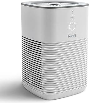 Levoit Air Purifier for Home Bedroom, Dual H13 HEPA Filters with Aromatherapy Diffuser, Quiet Sleep Mode, Cleaner Smoke, Allergies, Pet Dander, 100% Ozone Free, Gray, 1 Pack, LV-H128