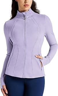 QUEENIEKE Women Athletic Jackets Cottony-Soft Full Zip Slim Fit Workout Running Jacket with Pockets 210503