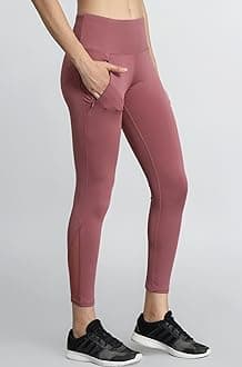 Mehrang Gym wear Mesh Legging Workout Pants with Side Pockets/Stretchable Tights/Highwaist Sports Fitness Yoga Track Pants for Women & Girls