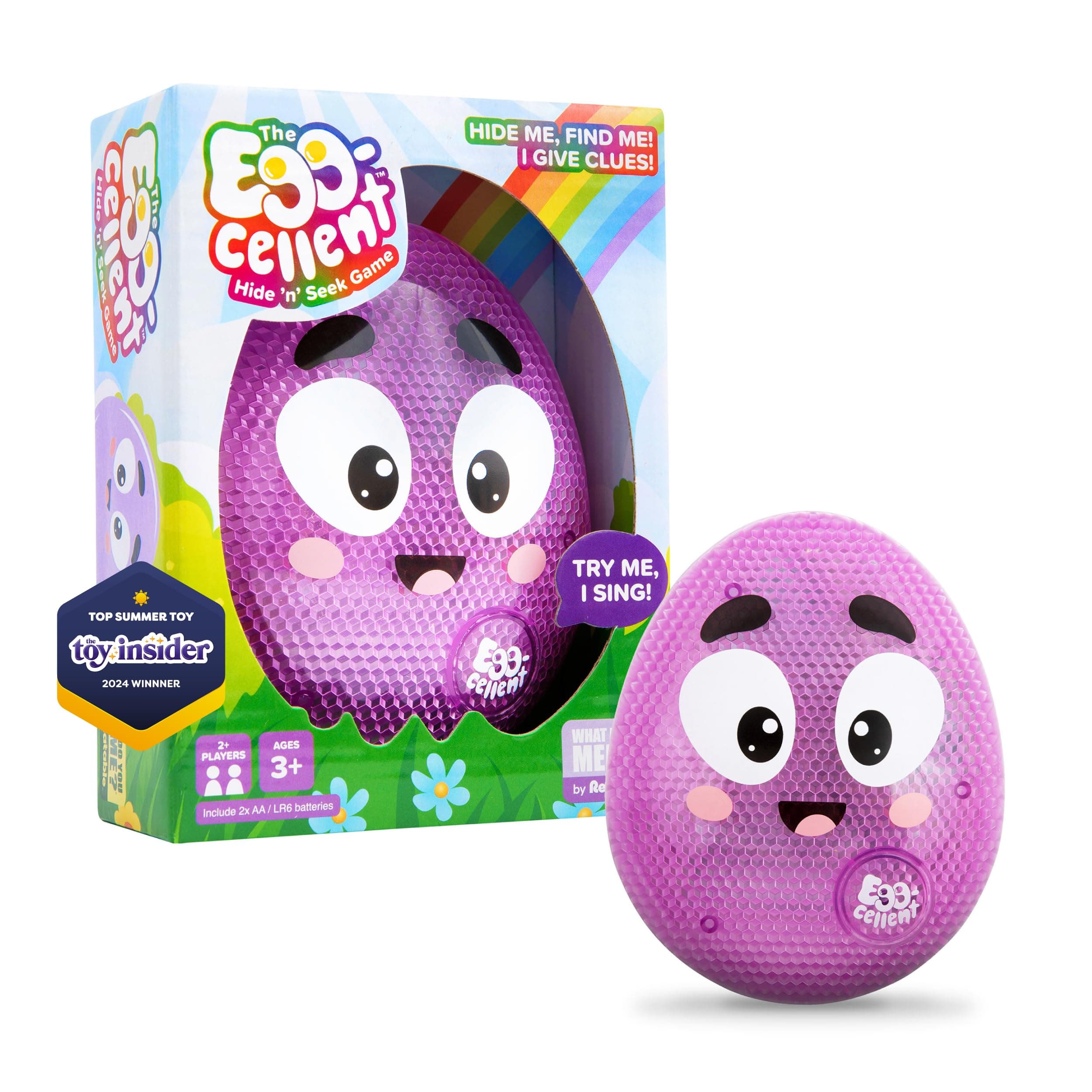 Eggcellent by Relatable, The Kid-Friendly Hide & Seek Game, Toddler Toys for Ages 3+, Includes 1 Eggcellent Light-Up Toy That Sings