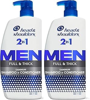 Head & Shoulders Anti-Dandruff 2 in 1 Shampoo and Conditioner, Full and Thick, 32.1 Fl. Oz (Pack of 2)