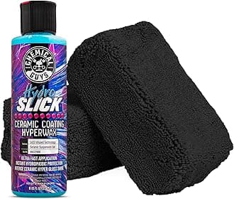 HydroSlick 8 oz with 2 Applicators - Long Lasting Ceramic Coating Sealant for Cars, Trucks & More - Provides Extreme Gloss and Protection - WAC241