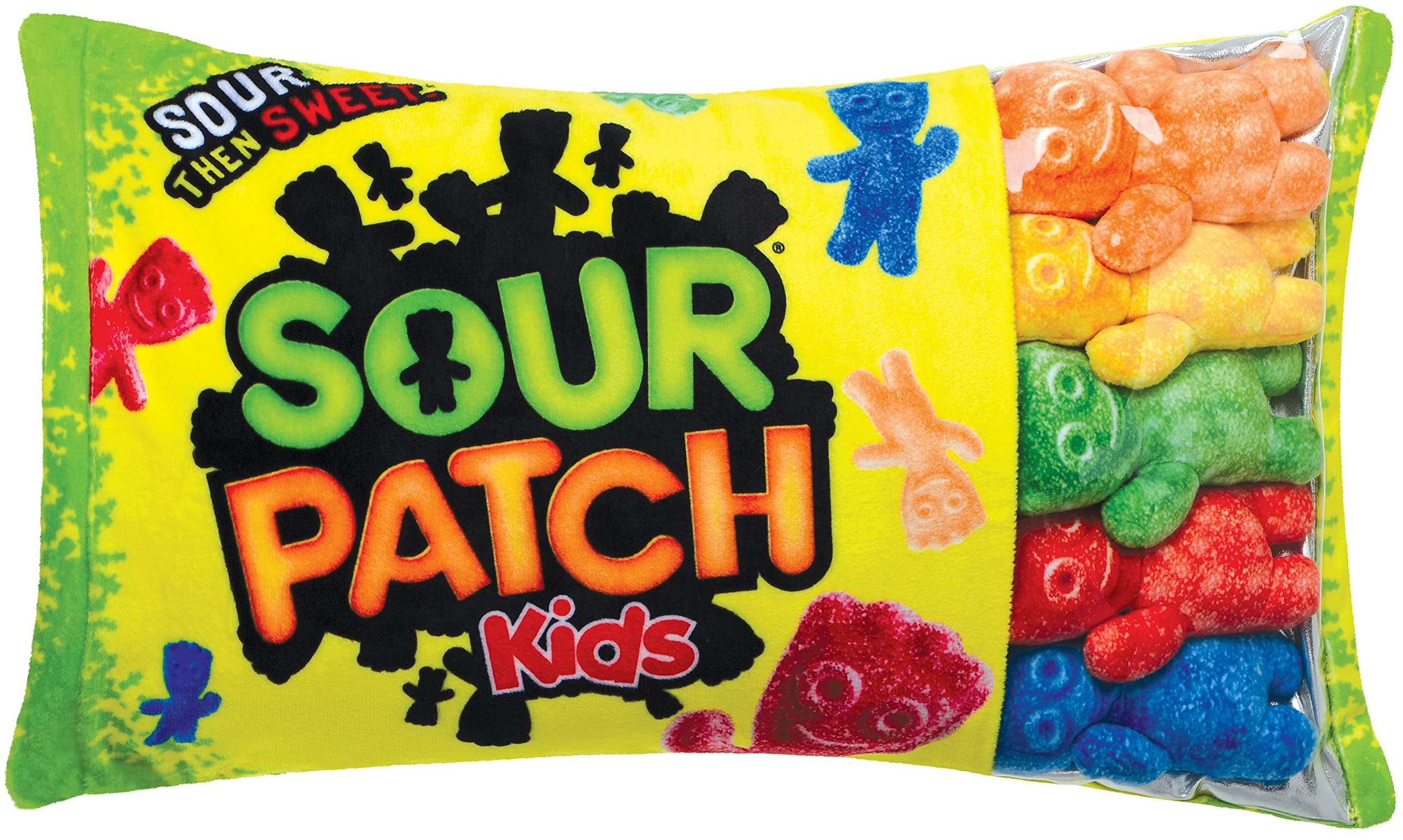 Sour Patch Kids Package 18" x 12" Pillow Set with Mini SPK Candy Pillows