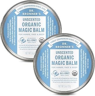 Dr. Bronner's - Organic Magic Balm - Baby Unscented, Made with Organic Beeswax & Hemp Oil, Moisturizes & Soothes Hands, Face & Body (2 oz, 2-Pack)