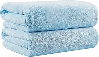 Orighty 2-Pack Microfiber Bath Towels (27'' x 54'') - Soft, Absorbent, Quick-Drying, Blue