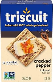 Cracked Pepper & Olive Oil Whole Grain Wheat Crackers, 8.5 oz