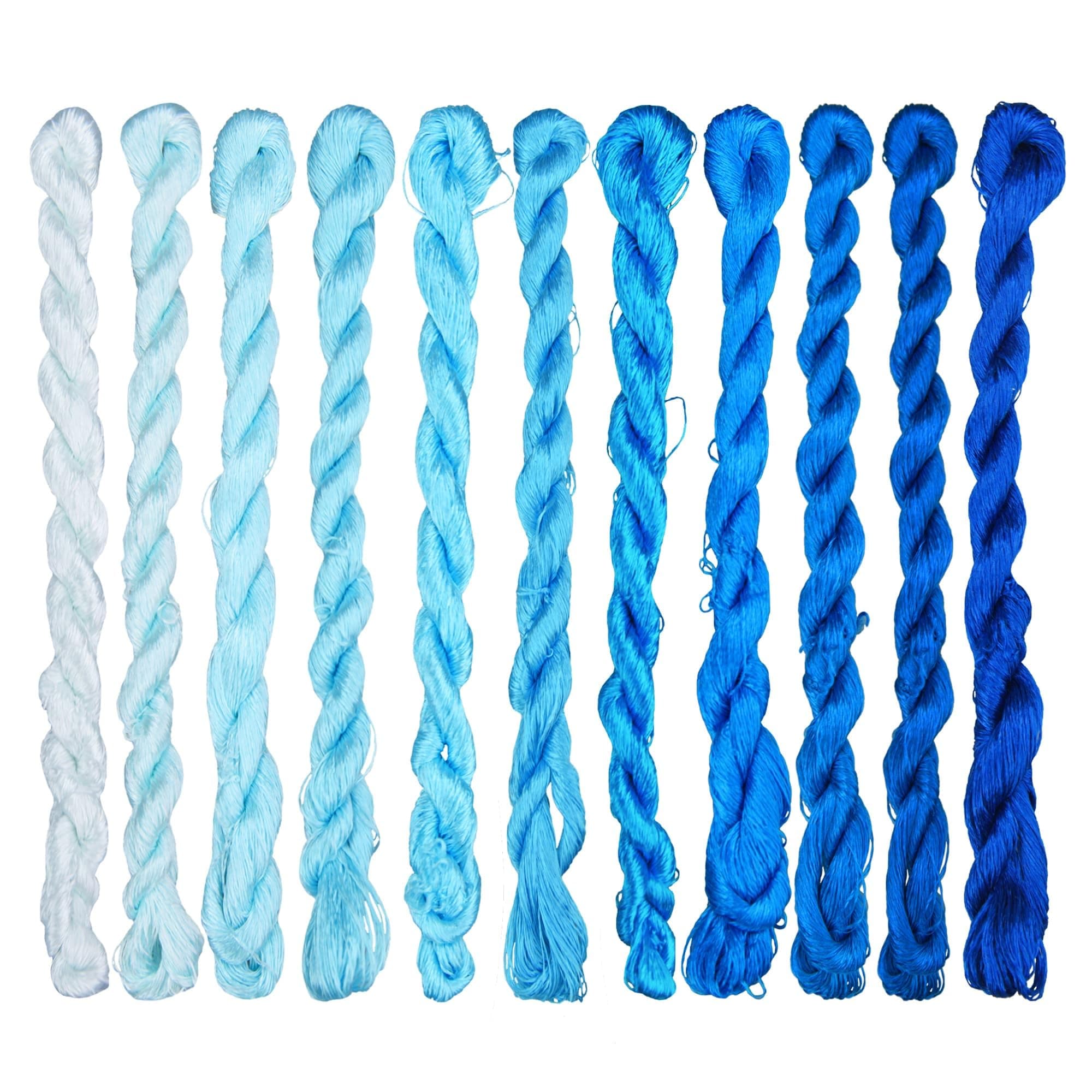 Natural 100% Silk Thread, Handmade Embroidery Thread Silk Floss 11 Colors 110m Each (29)