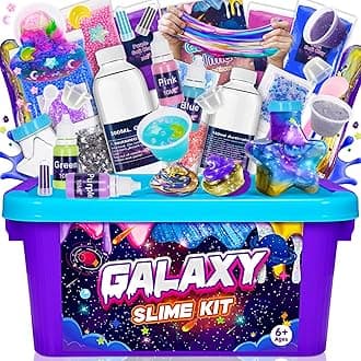Slime for Children, Gift Girl Child 6 7 8 9 10 11 Years Galaxy Slime Fluffy Games Girl 6-12 Years Female Slime Kit Crafts for Children Toys Girl Play Baby Girl